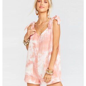 Show Me Your Mumu Tilda Pink Tie-Dye Sleeveless Gauze Romper - sz XS